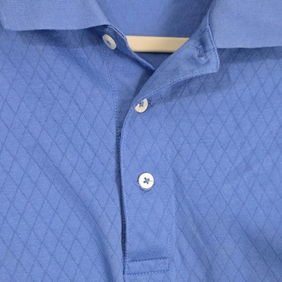 Polo Golf Ralph Lauren Shirt Menβs XL Blue Diamond Pattern NO PONY RL on Collar - Picture 4 of 10